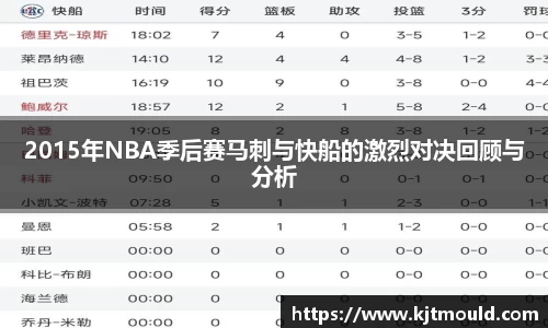 2015年NBA季后赛马刺与快船的激烈对决回顾与分析